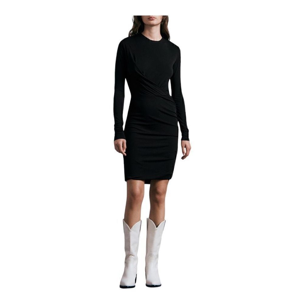 RAG & Bone Holly Black Draped Knit Minidress Size Medium NWT - Picture 4 of 8